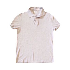 JCPENNEY Men's Cream Colored Short Sleeve Polo Large